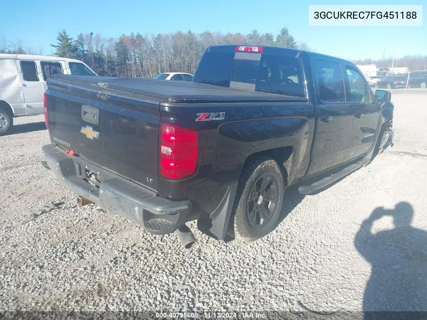 2015 Chevrolet Silverado 1500 2Lt VIN: 3GCUKREC7FG451188 Lot: 40795608