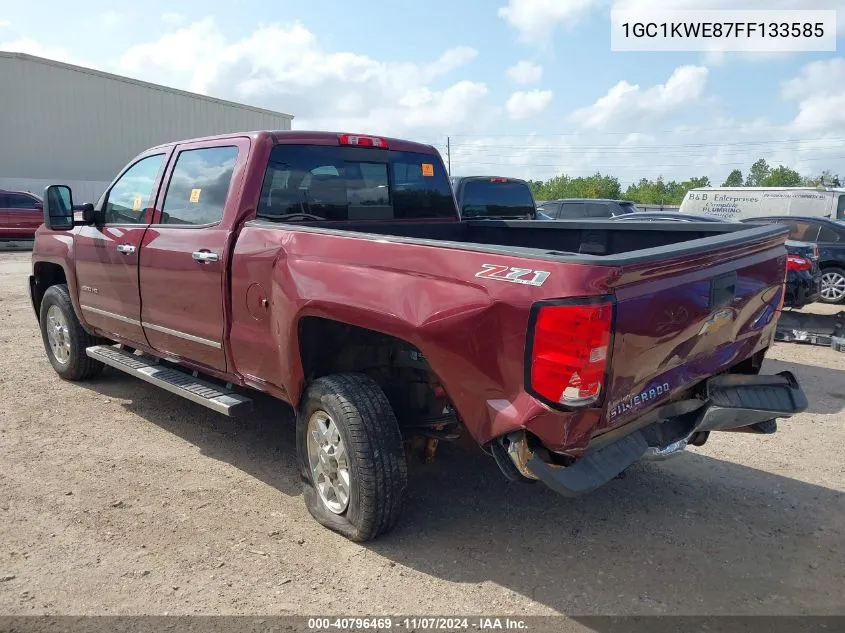 2015 Chevrolet Silverado 2500Hd Ltz VIN: 1GC1KWE87FF133585 Lot: 40796469