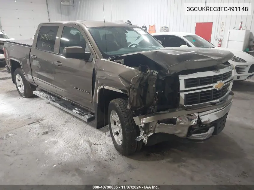 2015 Chevrolet Silverado 1500 2Lt VIN: 3GCUKREC8FG491148 Lot: 40798835