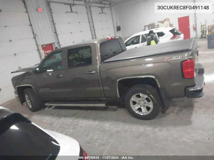 2015 Chevrolet Silverado 1500 2Lt VIN: 3GCUKREC8FG491148 Lot: 40798835