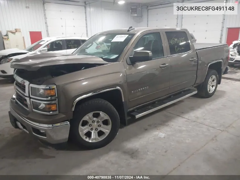 2015 Chevrolet Silverado 1500 2Lt VIN: 3GCUKREC8FG491148 Lot: 40798835