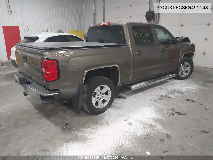 2015 Chevrolet Silverado 1500 2Lt VIN: 3GCUKREC8FG491148 Lot: 40798835