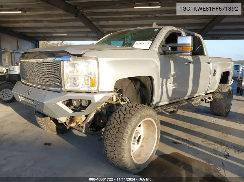 2015 Chevrolet Silverado 2500Hd Ltz VIN: 1GC1KWE81FF671392 Lot: 40801722