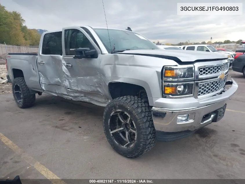 2015 Chevrolet Silverado 1500 1Lz VIN: 3GCUKSEJ1FG490803 Lot: 40821167