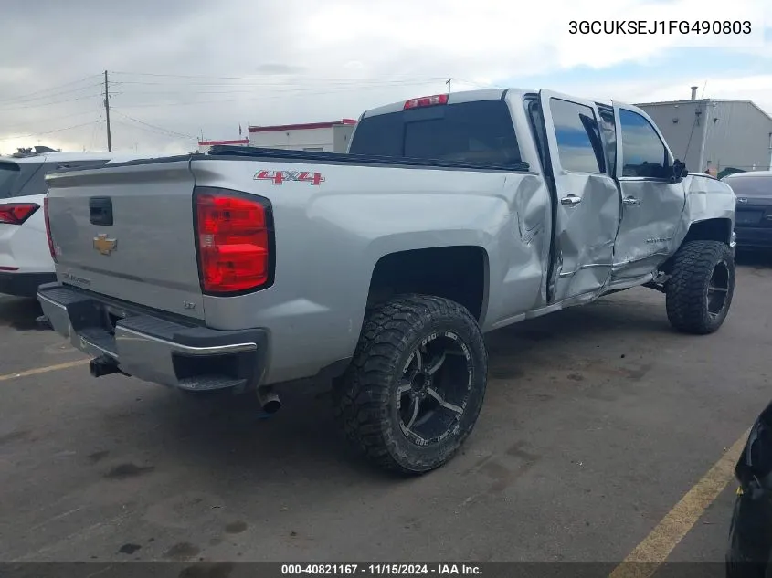 2015 Chevrolet Silverado 1500 1Lz VIN: 3GCUKSEJ1FG490803 Lot: 40821167