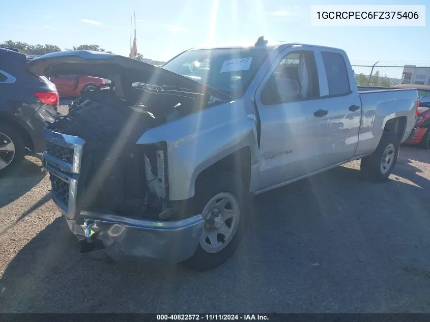 2015 Chevrolet Silverado 1500 Ls VIN: 1GCRCPEC6FZ375406 Lot: 40822572