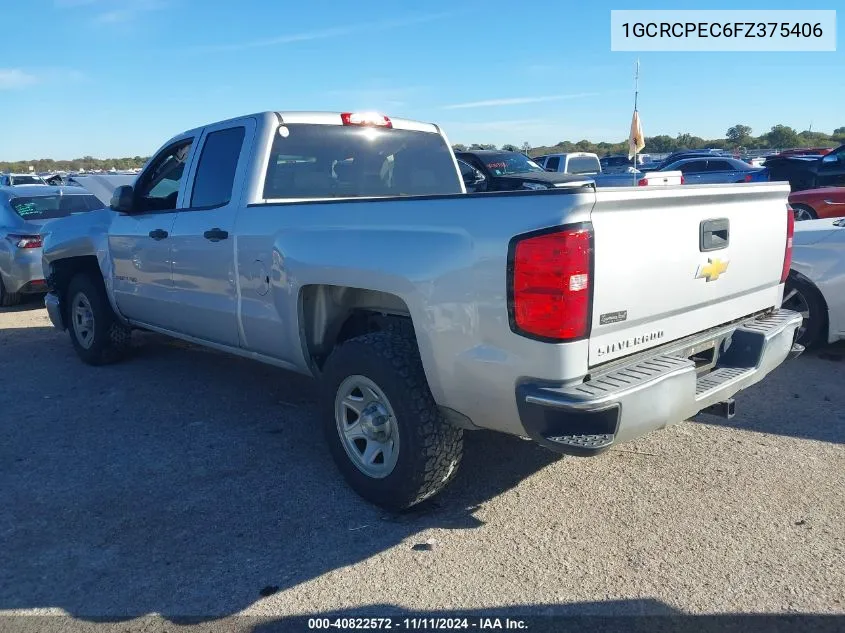 2015 Chevrolet Silverado 1500 Ls VIN: 1GCRCPEC6FZ375406 Lot: 40822572