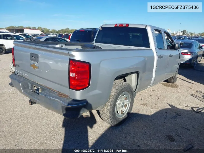 2015 Chevrolet Silverado 1500 Ls VIN: 1GCRCPEC6FZ375406 Lot: 40822572