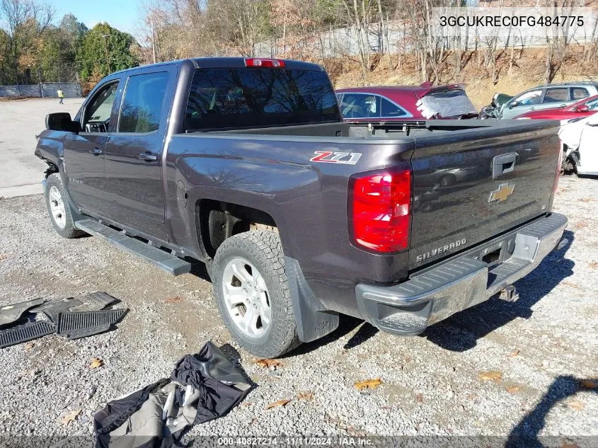 2015 Chevrolet Silverado 1500 2Lt VIN: 3GCUKREC0FG484775 Lot: 40827214