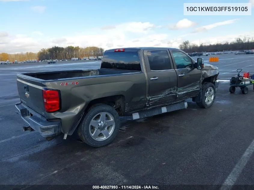 2015 Chevrolet Silverado 2500Hd Ltz VIN: 1GC1KWEG3FF519105 Lot: 40827993