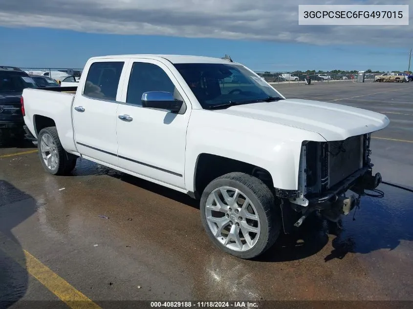 2015 Chevrolet Silverado 1500 1Lz VIN: 3GCPCSEC6FG497015 Lot: 40829188