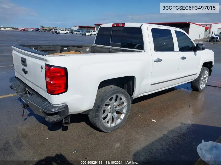 2015 Chevrolet Silverado 1500 1Lz VIN: 3GCPCSEC6FG497015 Lot: 40829188