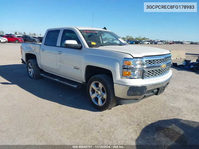 2015 Chevrolet Silverado 1500 1Lt VIN: 3GCPCREC8FG178983 Lot: 40843701