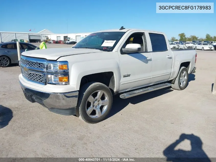 2015 Chevrolet Silverado 1500 1Lt VIN: 3GCPCREC8FG178983 Lot: 40843701