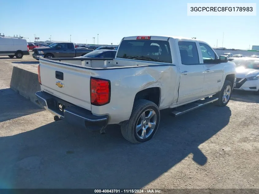 2015 Chevrolet Silverado 1500 1Lt VIN: 3GCPCREC8FG178983 Lot: 40843701