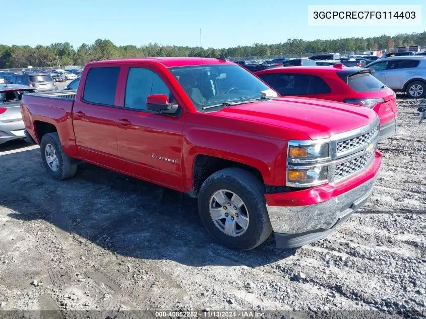 3GCPCREC7FG114403 2015 Chevrolet Silverado 1500 Lt