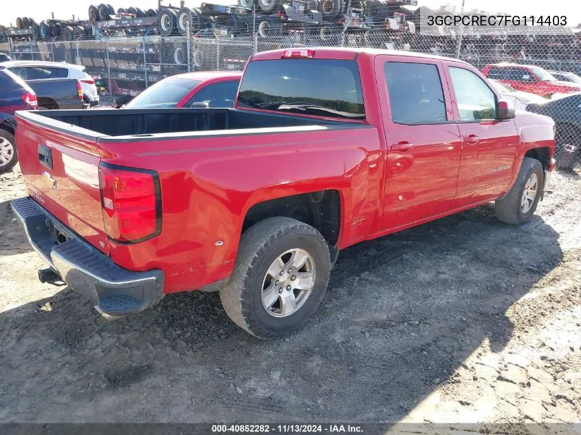 3GCPCREC7FG114403 2015 Chevrolet Silverado 1500 Lt