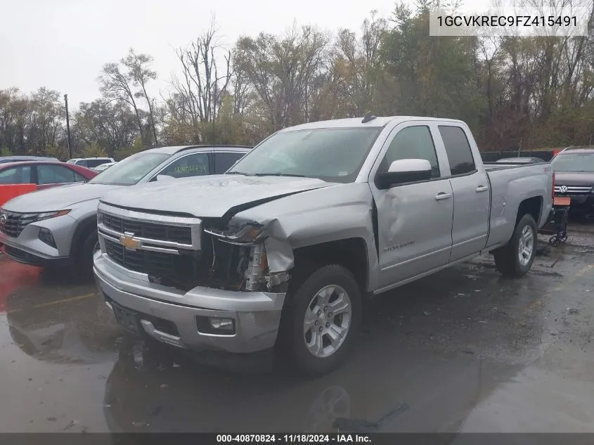 2015 Chevrolet Silverado 1500 2Lt VIN: 1GCVKREC9FZ415491 Lot: 40870824