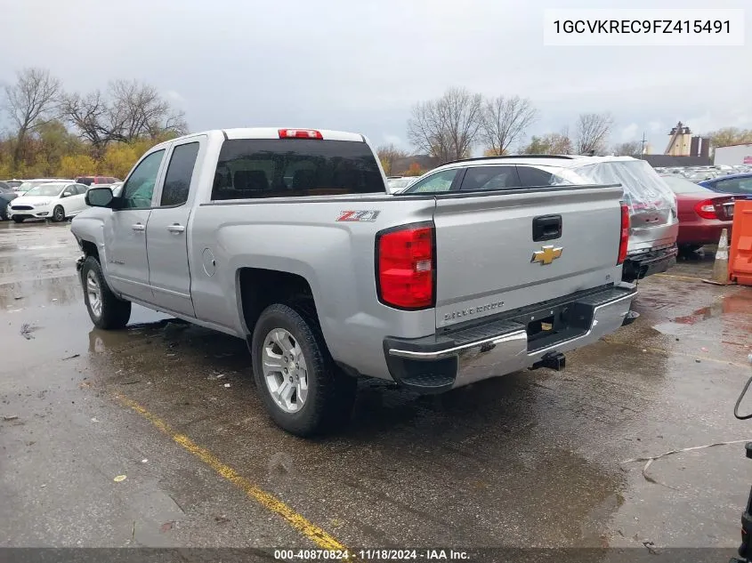 2015 Chevrolet Silverado 1500 2Lt VIN: 1GCVKREC9FZ415491 Lot: 40870824