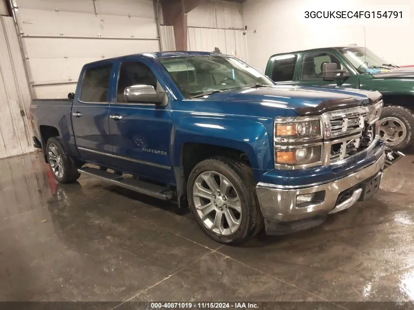 2015 Chevrolet Silverado 1500 2Lz VIN: 3GCUKSEC4FG154791 Lot: 40871019