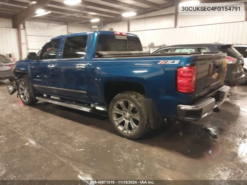 2015 Chevrolet Silverado 1500 2Lz VIN: 3GCUKSEC4FG154791 Lot: 40871019