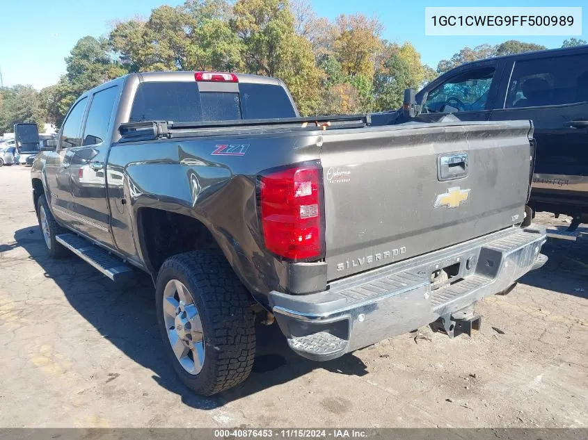 2015 Chevrolet Silverado 2500Hd Ltz VIN: 1GC1CWEG9FF500989 Lot: 40876453