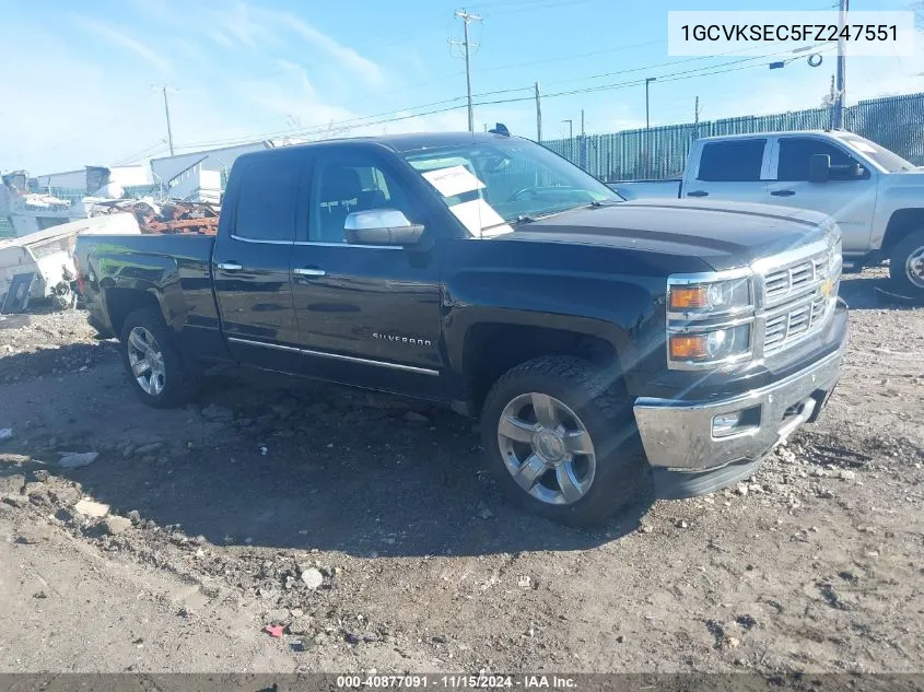 2015 Chevrolet Silverado 1500 2Lz VIN: 1GCVKSEC5FZ247551 Lot: 40877091