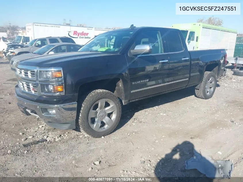 2015 Chevrolet Silverado 1500 2Lz VIN: 1GCVKSEC5FZ247551 Lot: 40877091