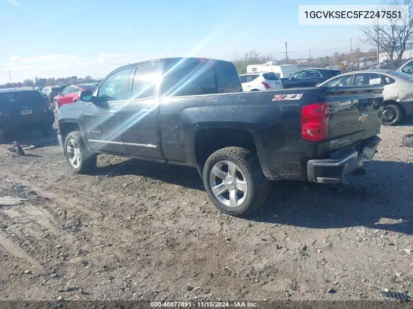 2015 Chevrolet Silverado 1500 2Lz VIN: 1GCVKSEC5FZ247551 Lot: 40877091