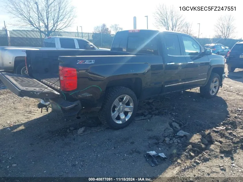 2015 Chevrolet Silverado 1500 2Lz VIN: 1GCVKSEC5FZ247551 Lot: 40877091