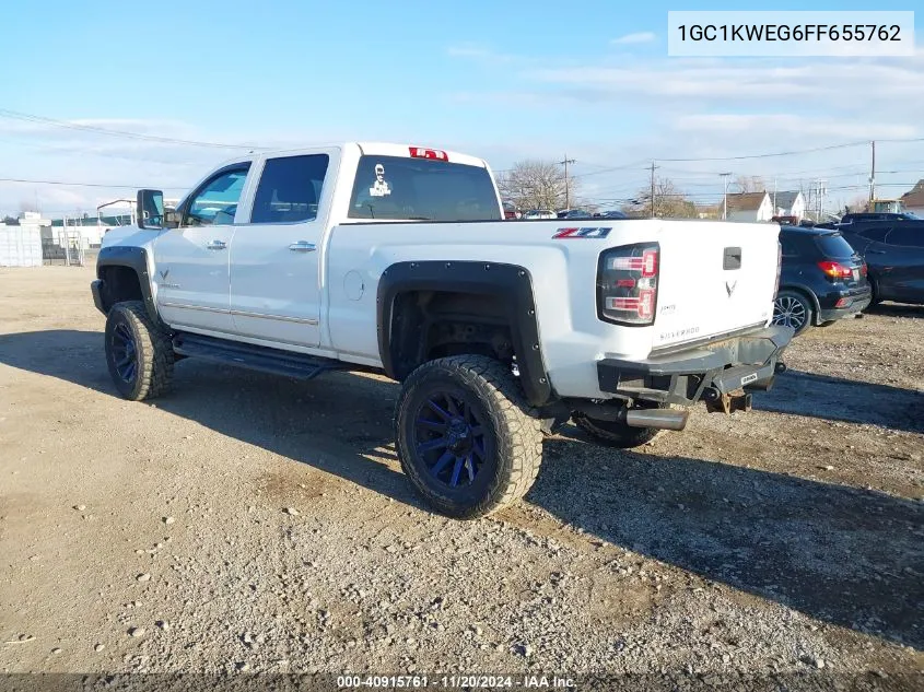 2015 Chevrolet Silverado 2500Hd Ltz VIN: 1GC1KWEG6FF655762 Lot: 40915761