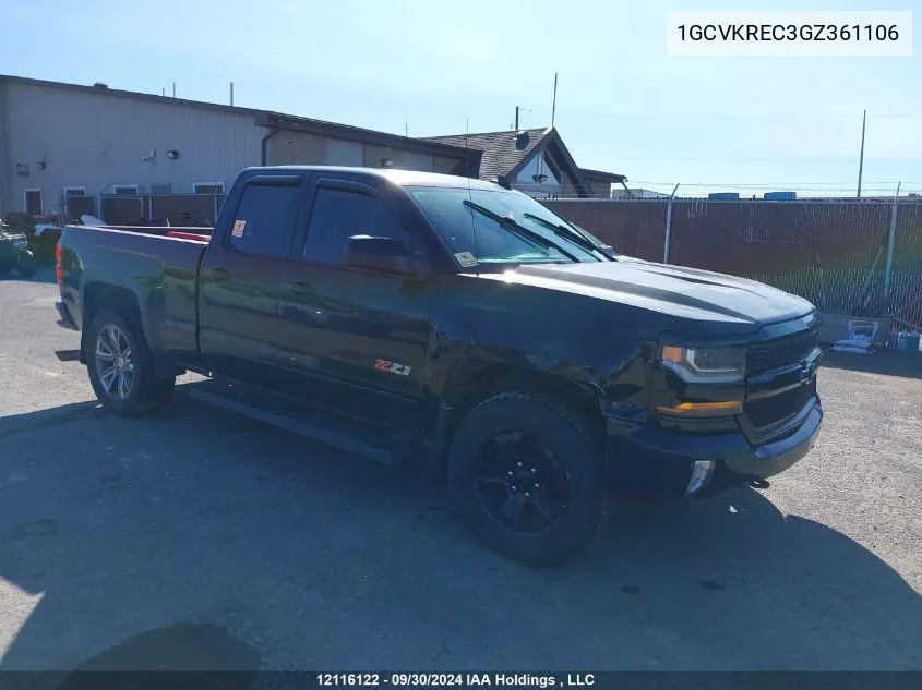 1GCVKREC3GZ361106 2016 Chevrolet Silverado K1500 Lt