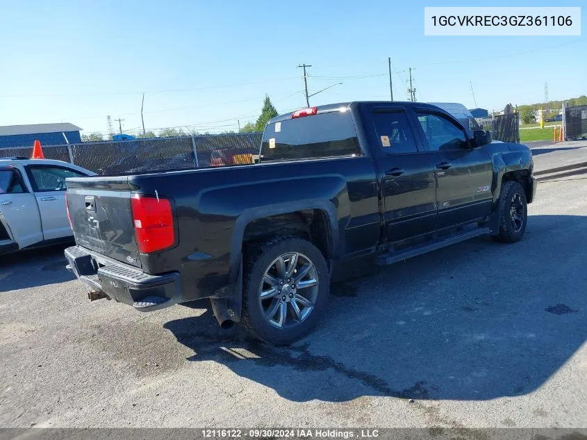 1GCVKREC3GZ361106 2016 Chevrolet Silverado K1500 Lt