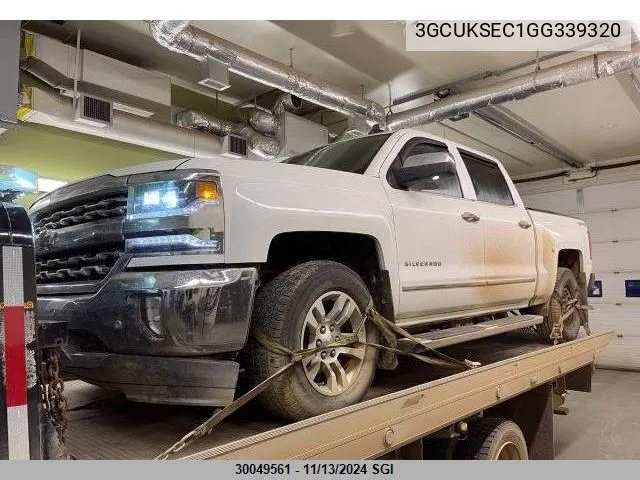 2016 Chevrolet Silverado K1500 Ltz VIN: 3GCUKSEC1GG339320 Lot: 30049561