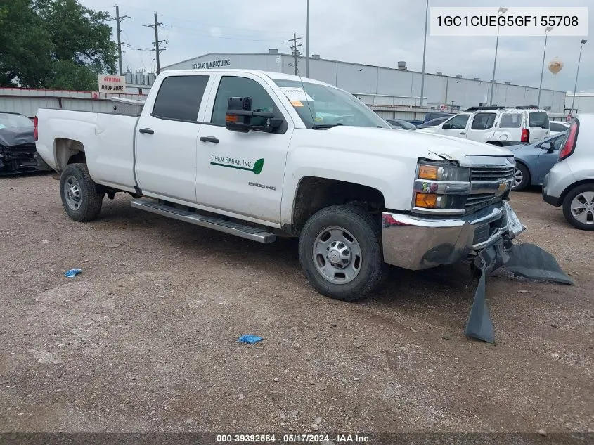 2016 Chevrolet Silverado 2500Hd Wt VIN: 1GC1CUEG5GF155708 Lot: 39392584