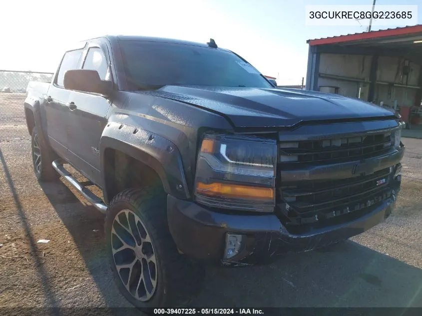 2016 Chevrolet Silverado 1500 2Lt VIN: 3GCUKREC8GG223685 Lot: 39407225