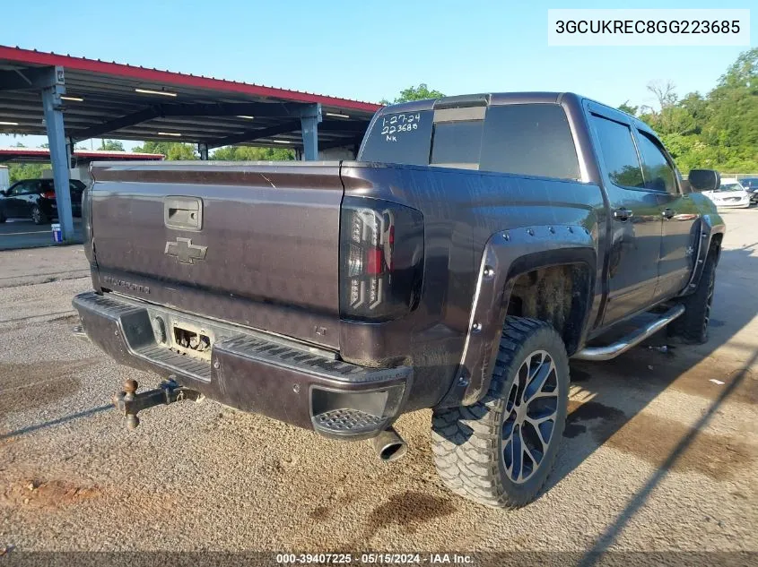 2016 Chevrolet Silverado 1500 2Lt VIN: 3GCUKREC8GG223685 Lot: 39407225