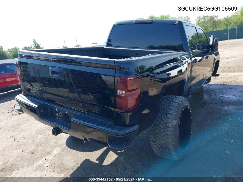 3GCUKREC6GG106509 2016 Chevrolet Silverado 1500 2Lt