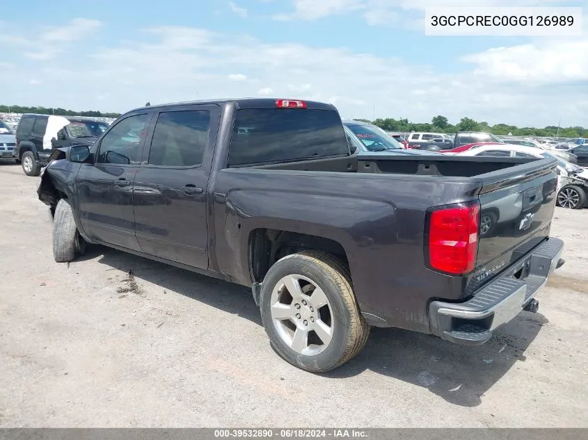 2016 Chevrolet Silverado 1500 1Lt VIN: 3GCPCREC0GG126989 Lot: 39532890