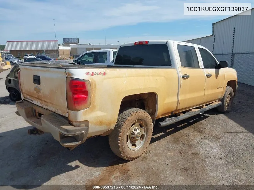 2016 Chevrolet Silverado 2500Hd Wt VIN: 1GC1KUEGXGF139037 Lot: 39597216