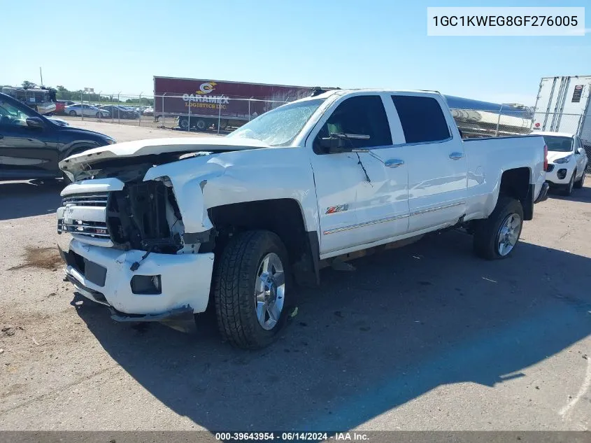 2016 Chevrolet Silverado 2500Hd Ltz VIN: 1GC1KWEG8GF276005 Lot: 39643954