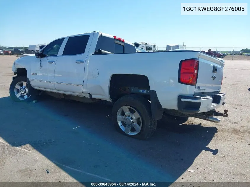 2016 Chevrolet Silverado 2500Hd Ltz VIN: 1GC1KWEG8GF276005 Lot: 39643954