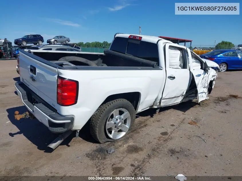 2016 Chevrolet Silverado 2500Hd Ltz VIN: 1GC1KWEG8GF276005 Lot: 39643954