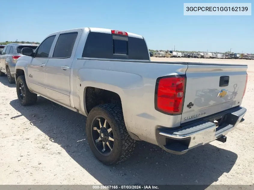 2016 Chevrolet Silverado 1500 1Lt VIN: 3GCPCREC1GG162139 Lot: 39667165