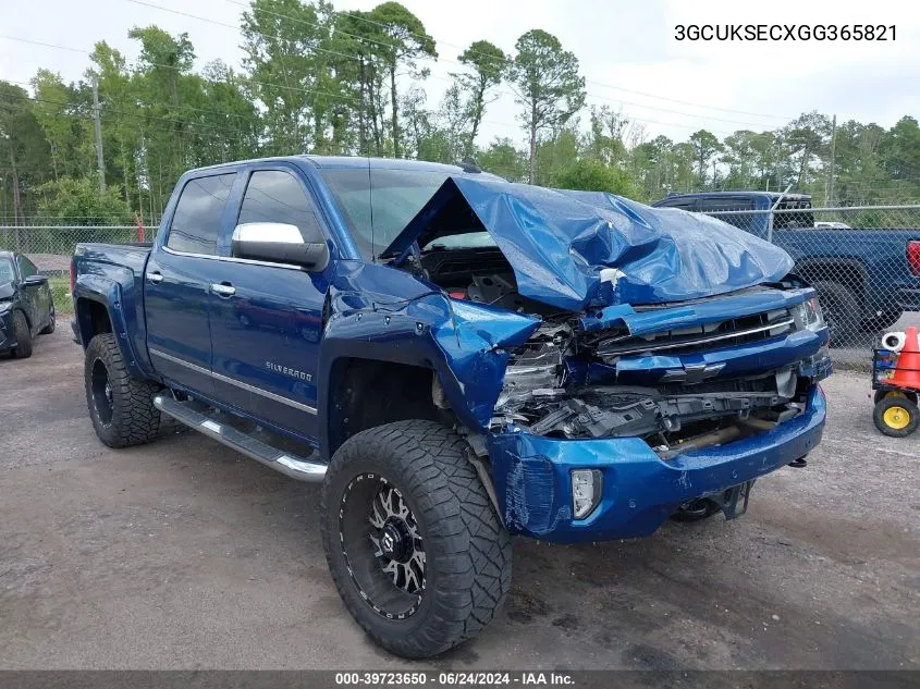 2016 Chevrolet Silverado 1500 2Lz VIN: 3GCUKSECXGG365821 Lot: 39723650