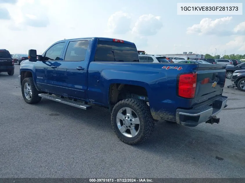 1GC1KVE83GF281373 2016 Chevrolet Silverado 2500Hd Lt