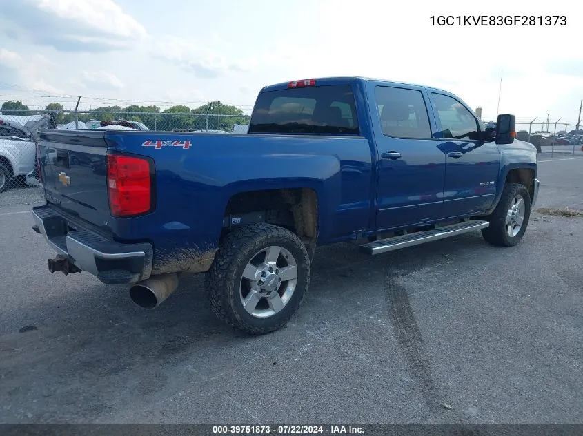 1GC1KVE83GF281373 2016 Chevrolet Silverado 2500Hd Lt