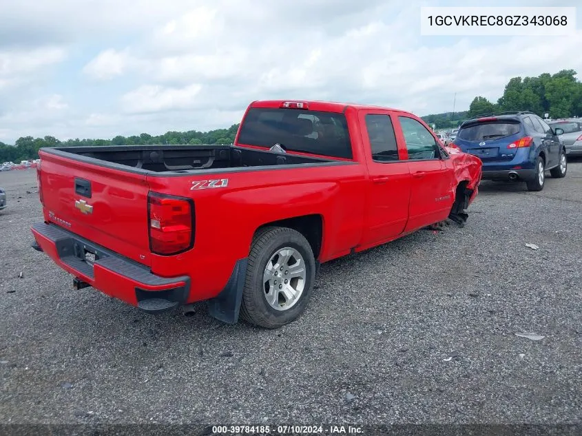 2016 Chevrolet Silverado 1500 2Lt VIN: 1GCVKREC8GZ343068 Lot: 39784185