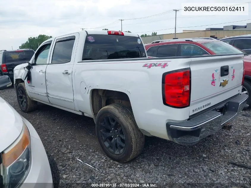 2016 Chevrolet Silverado 1500 1Lt VIN: 3GCUKREC5GG162411 Lot: 39795135