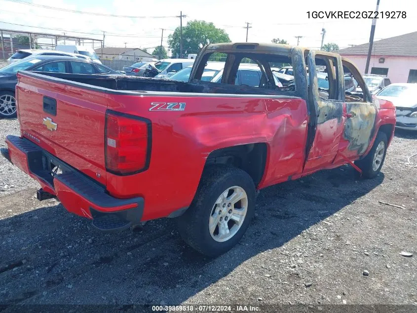 2016 Chevrolet Silverado 1500 2Lt VIN: 1GCVKREC2GZ219278 Lot: 39859518